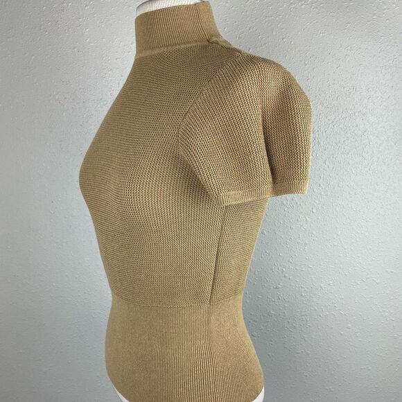 Liz Claiborne Short Sleeve Mock Neck Sweater Top Size L EUC - Picture 2 of 5